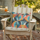 Coussin Orange-Abstraction graphique (Chaise)
