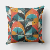 Coussin Orange-Abstraction graphique (Verso)