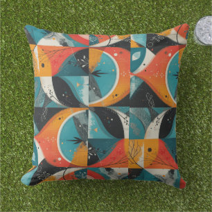 Coussin Orange-Abstraction graphique