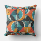 Coussin Orange-Abstraction graphique (Recto)