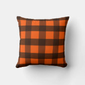 Coussin Orange and Black Guingham (Verso)