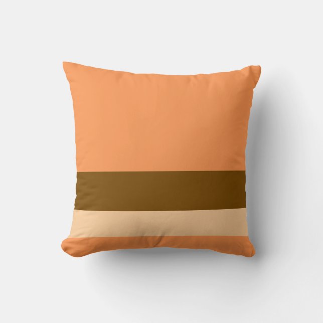 Coussin Orange avec lignes de diviseur + n'importe quelle  (Recto)