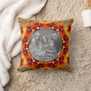 Coussin Orange Black Eyed Susan Daisy Ajouter Votre Photo