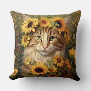 COUSSIN ORANGE & BLANC TABBY CHAT AVEC JOLIES SOUCHES