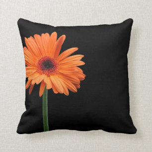 Coussin Orange brillant sur noir