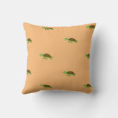 Coussin Orange Brown Moderne Turtle (Verso)