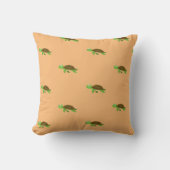 Coussin Orange Brown Moderne Turtle (Recto)