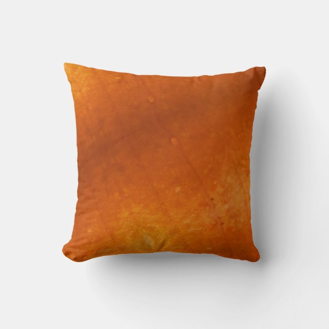 Coussin orange citrouille solide moderne (Recto)