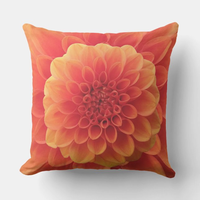 Coussin Orange Dahlia (Recto)