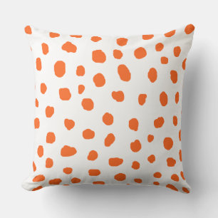 Coussin orangé dalmate moderne points poster de animal