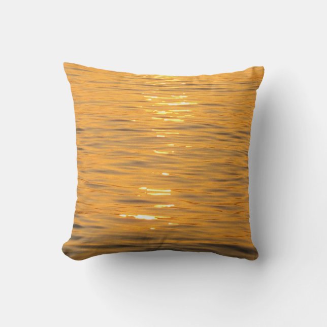 Coussin orange de l'eau d'océan (Recto)