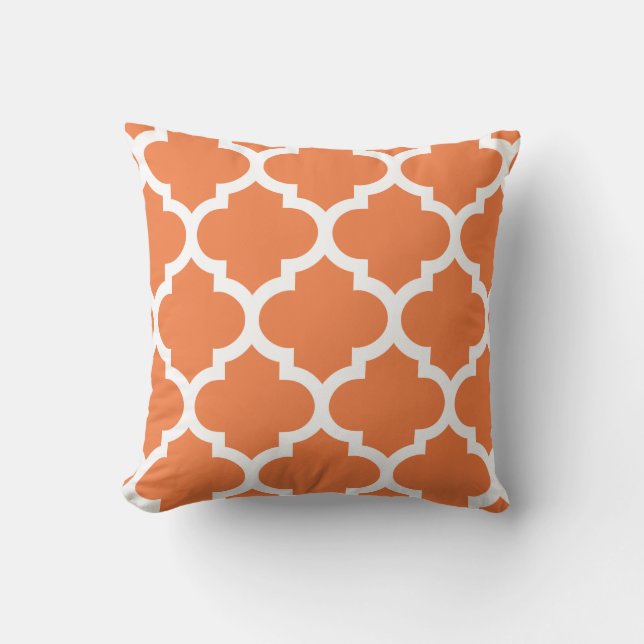 Coussin orange de Quatrefoil de Celosia (Recto)