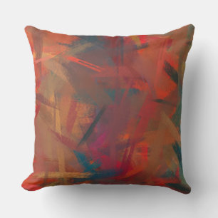 Coussin Orange de tomate Abstrait