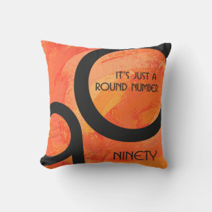 Coussin Orange Décennie 90e anniversaire