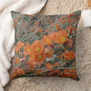 Coussin Orange Désert Globemallow Fleurs En Fleur En Fleur