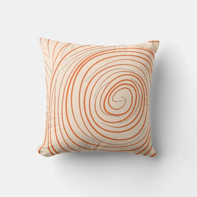 Coussin Orange en spirale (Recto)
