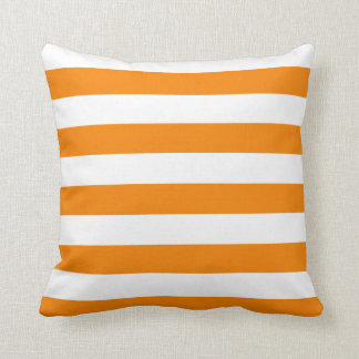 Coussin Orange et White Stripes