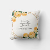 Coussin Orange Floral Mer Elegant Parties scintillant Or g (Recto)