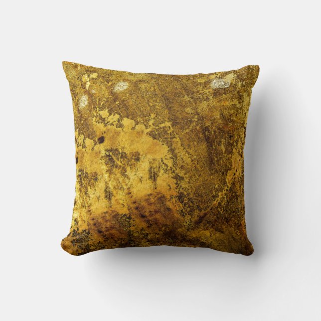 Coussin Orange grunge textureabstrait, antique, antique, a (Recto)