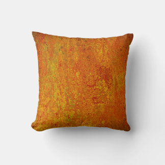 Coussin Orange jaune grunge fond abstrait, art, backgr