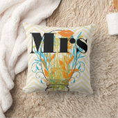Coussin Orange Mrs Lips Pale Yellow Zig Zag Mason Jar (Couverture)