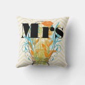 Coussin Orange Mrs Lips Pale Yellow Zig Zag Mason Jar (Verso)