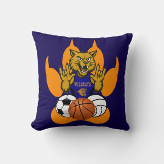 Coussin Orange Paws Wildcats Love Sports