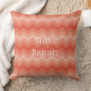 Coussin Orange Peach Chevron
