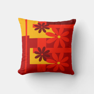 Coussin Orange rétro des années 1970