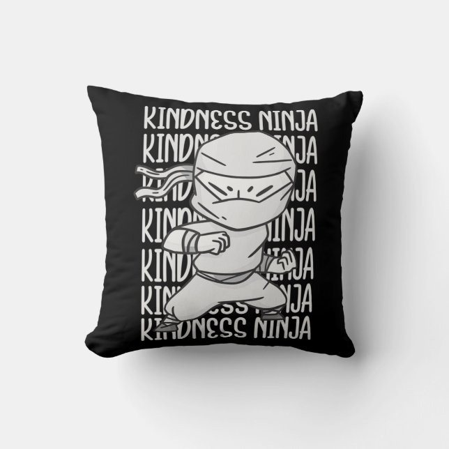 Coussin Orange Unity Day  Anti Bullying Kindness Ninja 8 (Recto)