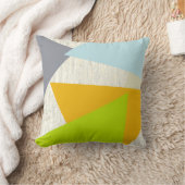 Coussin Orange vert jaune et Tan moderne géométrique (Couverture)