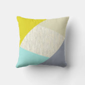 Coussin Orange vert jaune et Tan moderne géométrique (Verso)