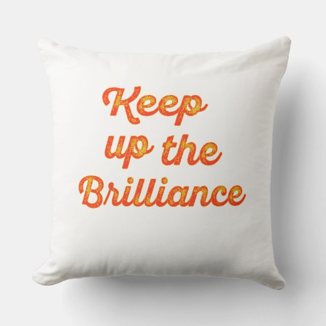 Coussin Orange Yellow Font Design with Motivating Message (Recto)