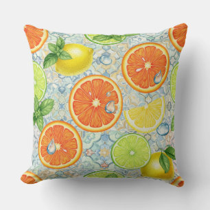 Coussin Oranges, citrons et limites par Natasha Us