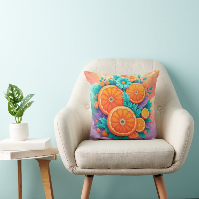 Coussin Oranges colorées (Chaise)