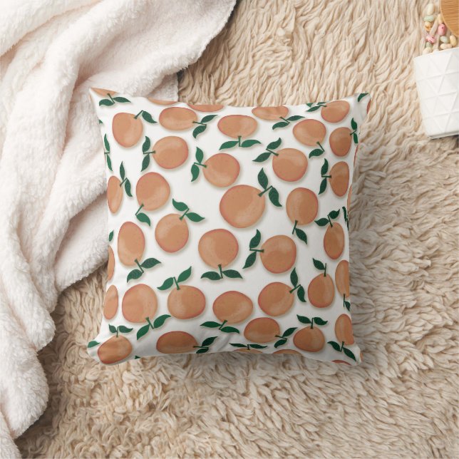 Coussin Oranges mignonnes Fruit Pays Blanc (Couverture)