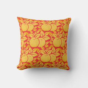 Coussin Oranges stylisées et fleurs