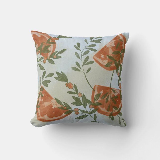 Coussin Oranges vertes (Recto)