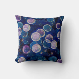 Coussin Orbes cosmiques bleues