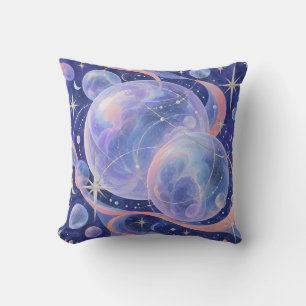 Coussin Orbes de gelée cosmique lavande