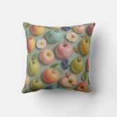Coussin Orchard Whimsy : Fruits pastel (Verso)