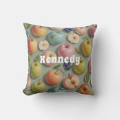 Coussin Orchard Whimsy : Fruits pastel (Recto)