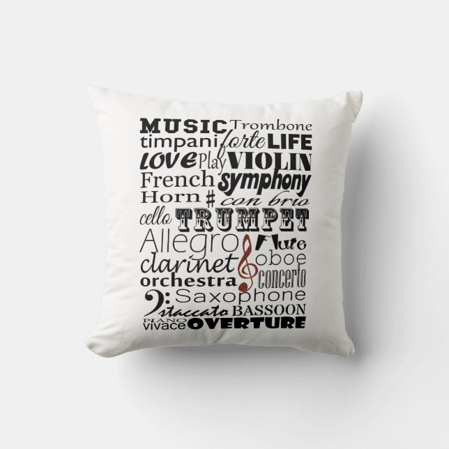 Coussin Orchestre de musique (Recto)