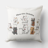 Coussin Orchestre symphonique du chat mignon (Recto)