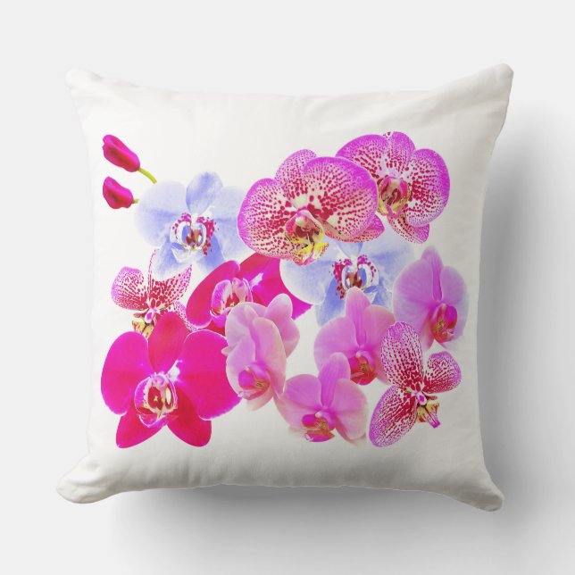 Coussin Orchid Flower Art Print (Recto)