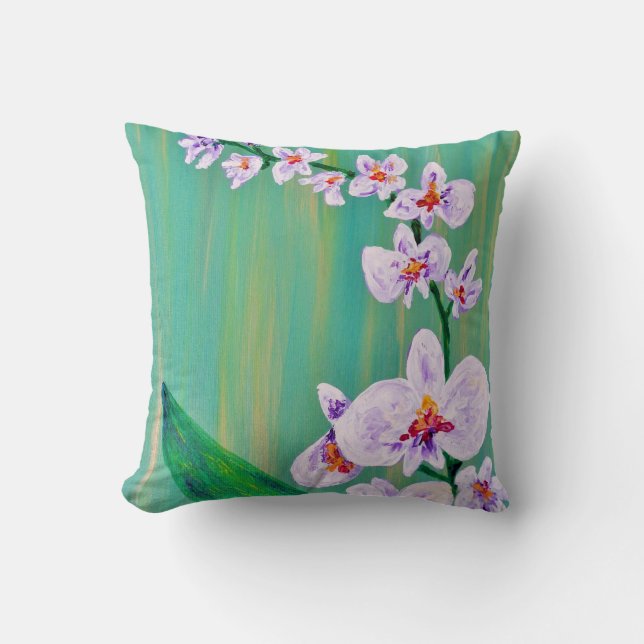 Coussin Orchidée blanche (Recto)