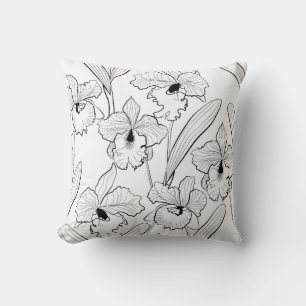 Coussin Orchidée, Cattleya, croquis