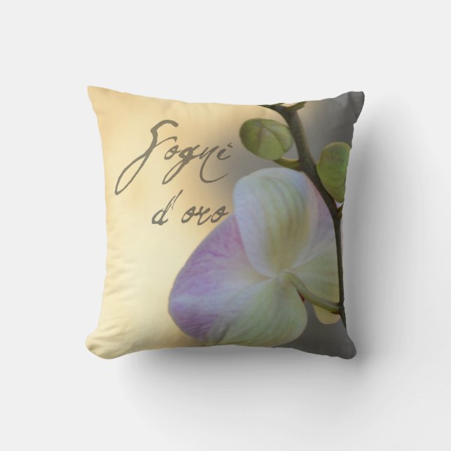 Coussin Orchidée de Sogni D'oro (rêves doux) (Recto)