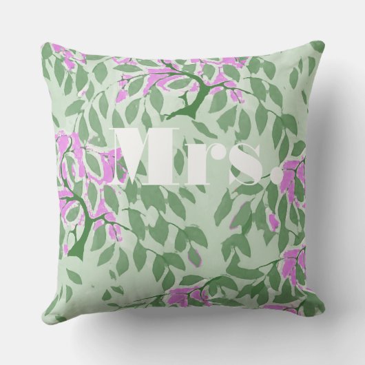 Coussin Orchidée rayonnante et Mariage d'arbre romantique  (Verso)
