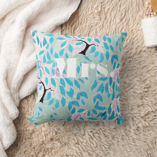 Coussin Orchidée rayonnante et Mariage d'arbre romantique  (Couverture)